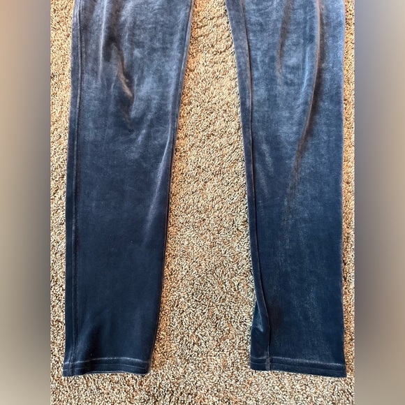 SPANX Navy Blue Velvet Leggings L - Picture 4 of 4